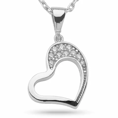 näytepakkaukset sydän riipus jossa on ketju hopeaa