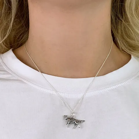 koirat riipus  hopeaa