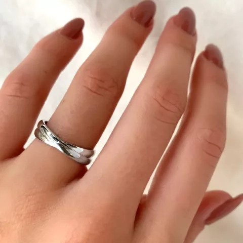 Kaksinkertaiset sormus hopeaa