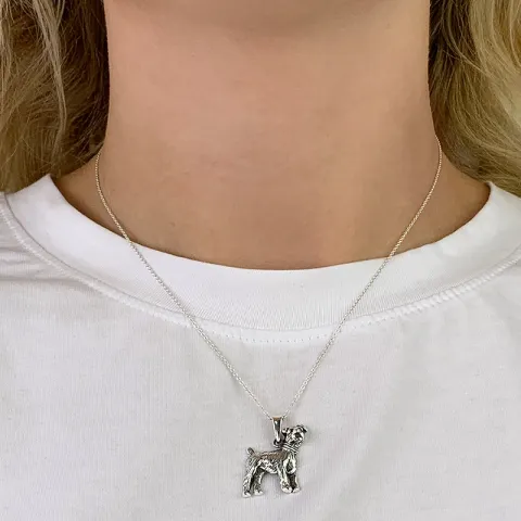 koirat riipus  hopeaa