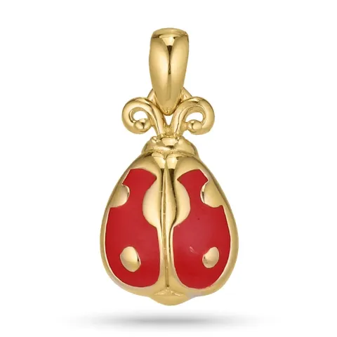 leppäkerttu riipus  kullattua hopeaa