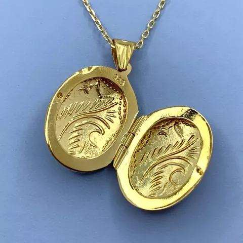 18 x 24 mm medaljonki  kullattua hopeaa