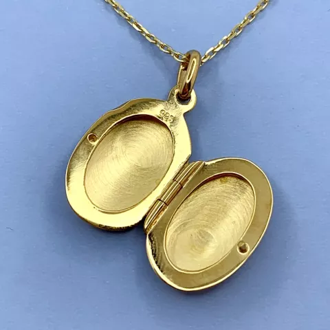 14 x 17 mm medaljonki  kullattua hopeaa