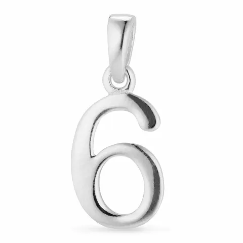 numero 6 riipus hopeaa