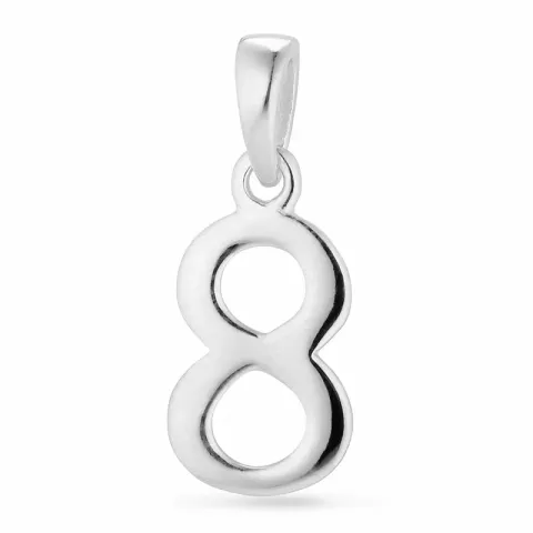 numero 8 riipus hopeaa
