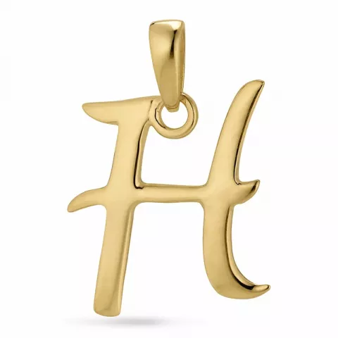h-kirjain riipus  kullattua hopeaa