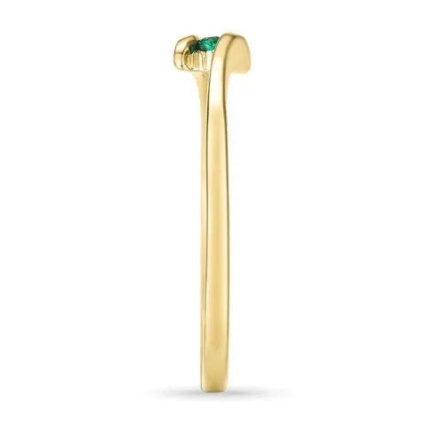 Smaragdi sormus 9 karaatin kultaa 0,02 ct