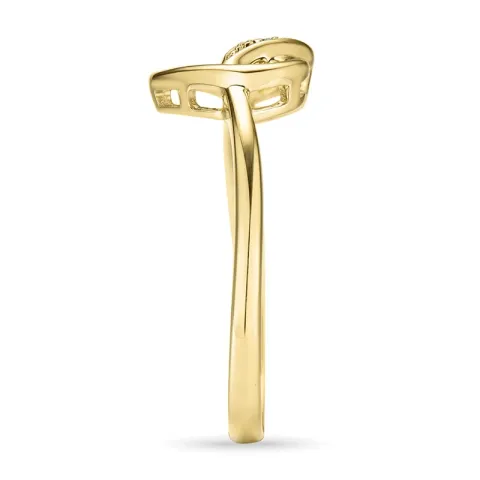 sydän timantti sormus 9 karaatin kultaa 0,008 ct