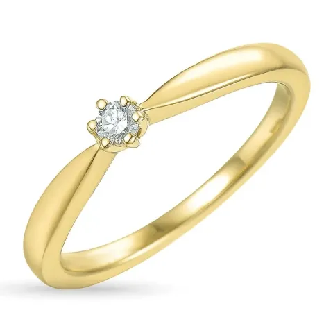 0,05 ct timantti solitaire-sormus 9 karaatin kultaa 0,05 ct