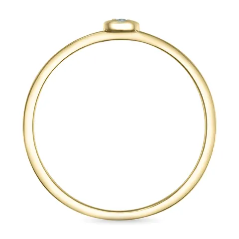 pyöreä timanttisormus 9 karaatin kulta ja valkokultaa 0,01 ct