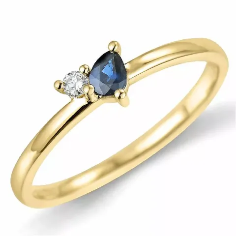 safiiri timanttisormus 9 karaatin kultaa 0,22 ct 0,04 ct