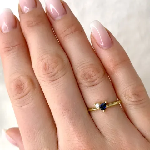 safiiri timanttisormus 9 karaatin kultaa 0,22 ct 0,04 ct