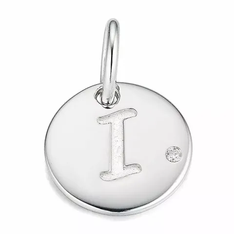 I-kirjain timanttiriipus 9 karaatti valkokultaa 0,01 ct