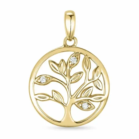elämänpuu timantti riipus 9 karaatti kultaa 0,02 ct