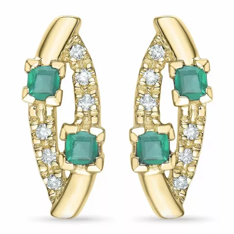 ovaaleja smaragdi briljanttikorvakorut 9 karaatin kultaa kanssa smaragdi ja timantti 
