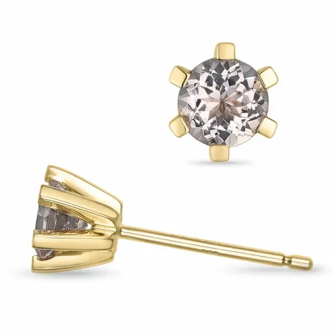 2 x 0,32 ct Morganite solitaire-nappikorvakorut 9 karaatin kultaa kanssa Morganite