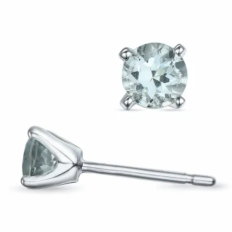 2 x 0,25 ct vihreä ametisti solitaire-nappikorvakorut 9 karaatin valkokultaa kanssa ametisti
