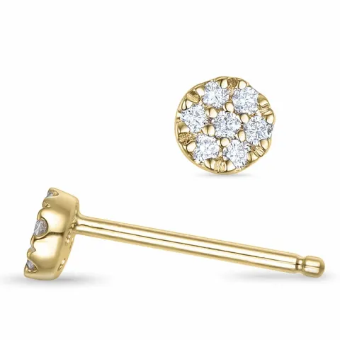 timanttikorvakorut 9 karaatin kultaa kanssa timantti 