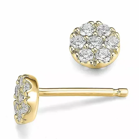 timanttikorvakorut 9 karaatin kultaa kanssa timantti 