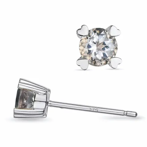 2 x 0,22 ct Morganite solitaire-nappikorvakorut 9 karaatin valkokultaa kanssa Morganite 