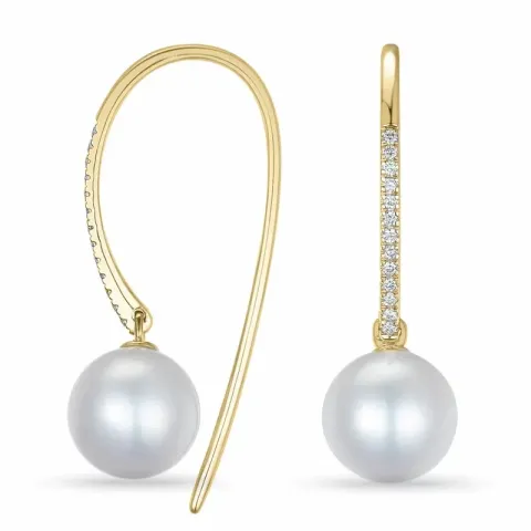 helmi korvarenkaat 9 karaatin kultaa kanssa timantti 