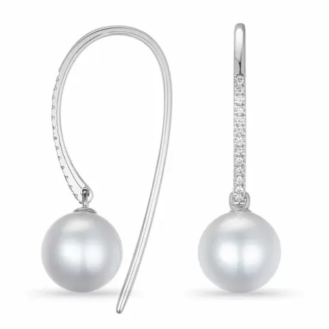 helmi timanttikorvakorut 9 karaatin valkokultaa kanssa timantti 