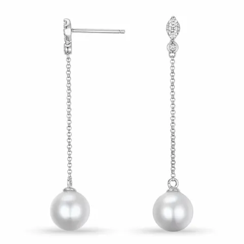 helmi timanttikorvakorut 9 karaatin valkokultaa kanssa timantti 