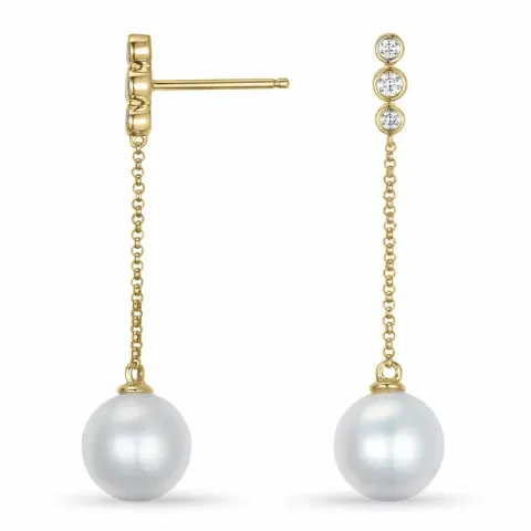 helmi timanttikorvakorut 9 karaatin kultaa kanssa timantti 