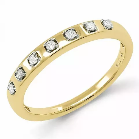 Yksinkertainen timantti sormus 9 karaatin kulta ja valkokultaa 0,09 ct