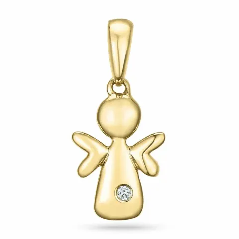 enkeli timantti riipus 9 karaatti kultaa 0,01 ct