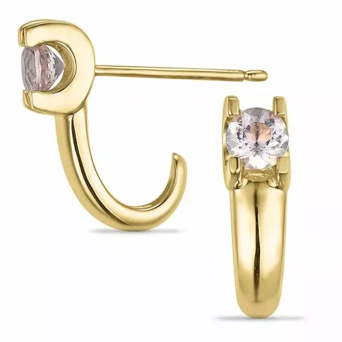 Morganite rengaskorvakorut 9 karaatin kultaa kanssa Morganite