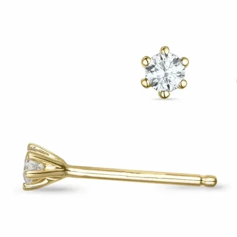 2 x 0,06 ct timantti solitaire-nappikorvakorut 9 karaatin kultaa kanssa timantti 