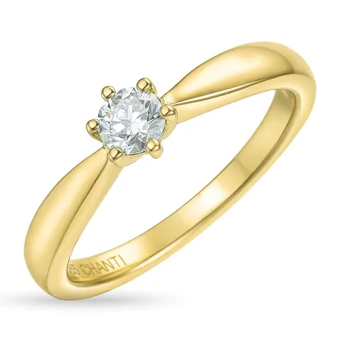 timantti solitaire-sormus 14 karaatin kultaa 0,20 ct