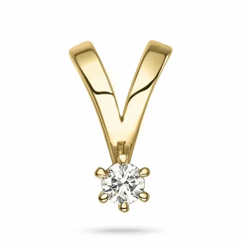 kampanja - 0,06 ct timantti solitaire-riipus 14 karaatti kultaa 0,06 ct