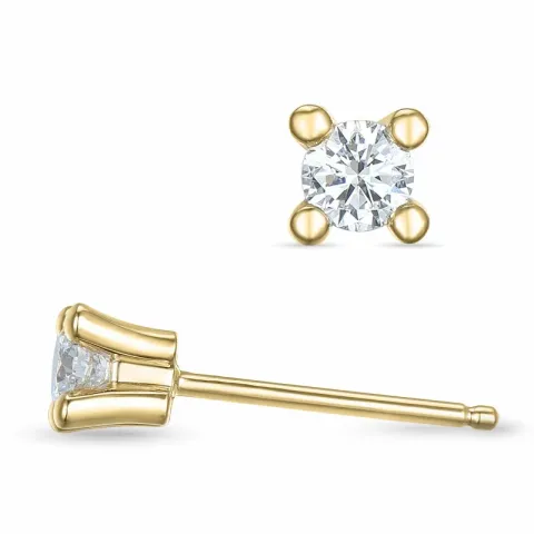 2 x 0,13 ct kampanja - timantti nappikorvakorut 14 karaatin kultaa kanssa timantti