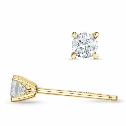 2 x 0,13 ct kampanja - timantti nappikorvakorut 14 karaatin kultaa kanssa timantti