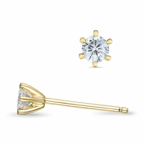 2 x 0,13 ct kampanja - timantti nappikorvakorut 14 karaatin kultaa kanssa timantti