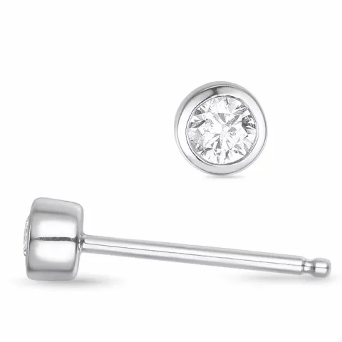 2 x 0,06 ct briljanttikorvakorut 14 karaatin valkokultaa kanssa timantti