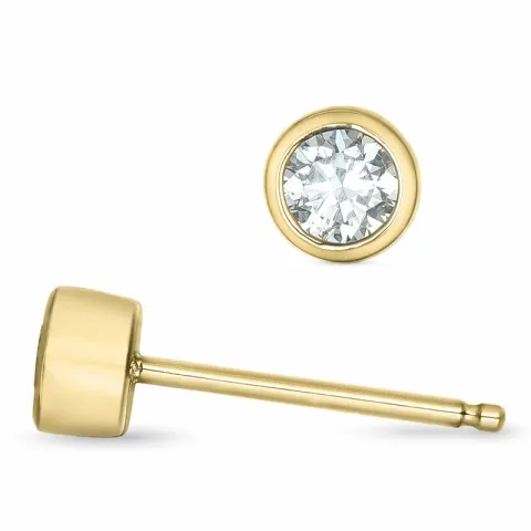 2 x 0,14 ct solitaire-nappikorvakorut 14 karaatin kultaa kanssa timantti