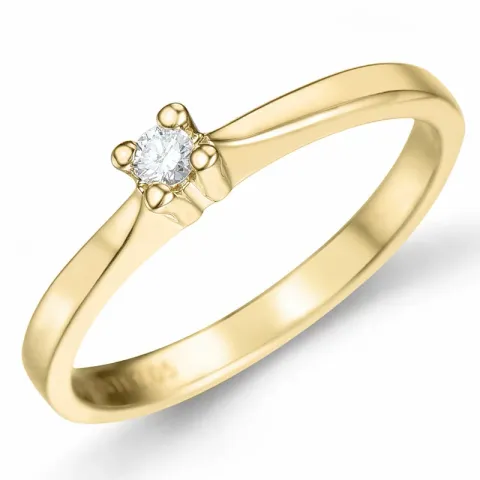 kampanja - timantti solitaire-sormus 14 karaatin kultaa 0,05 ct