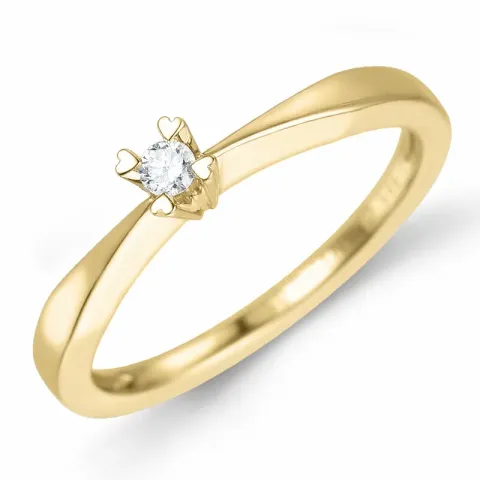 kampanja - timantti solitaire-sormus 14 karaatin kultaa 0,05 ct