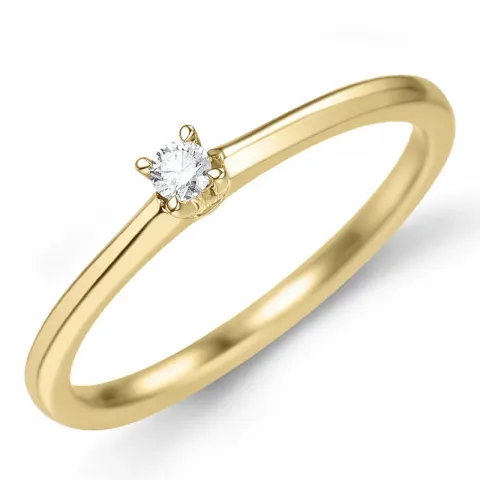 kampanja - timantti solitaire-sormus 14 karaatin kultaa 0,05 ct