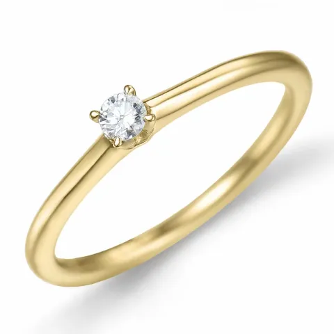 kampanja - timantti solitaire-sormus 14 karaatin kultaa 0,08 ct