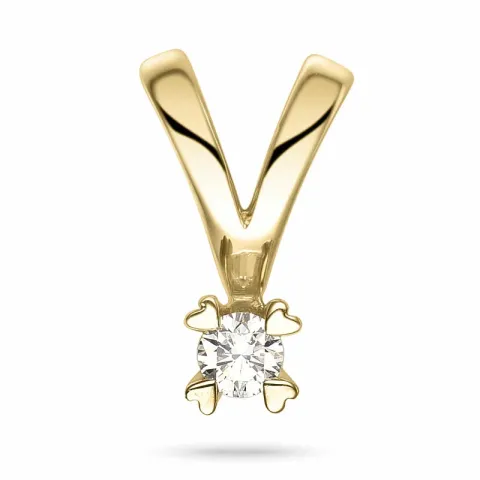 kampanja - 0,05 ct timantti solitaire-riipus 14 karaatti kultaa 0,05 ct