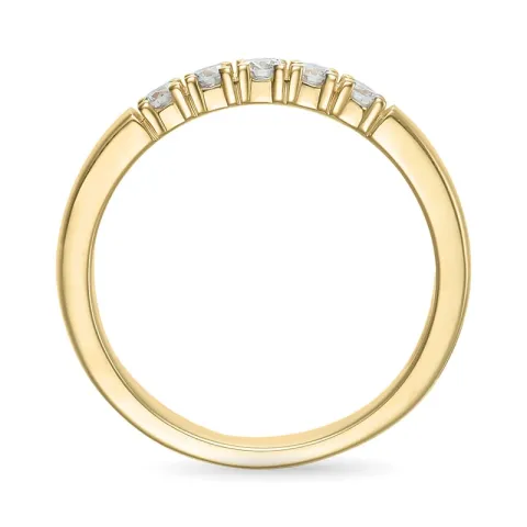 alianssisormus 14 karaatin kultaa 5 x 0,05 ct