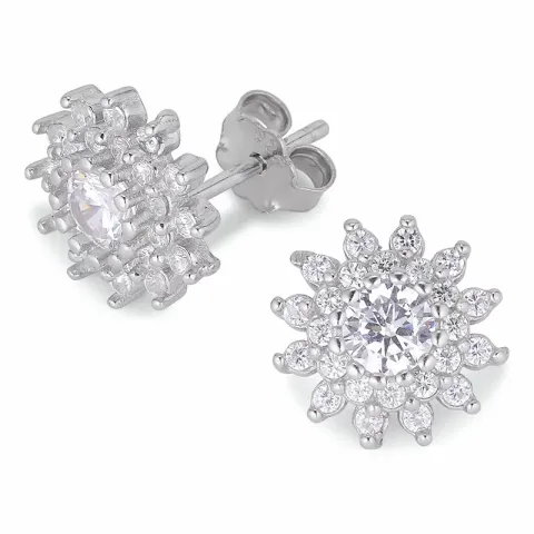 zirkoni korvarenkaat  hopea