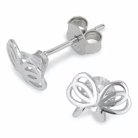 Näytepakkaukset perhoset zirkoni korvarenkaat  hopeaa