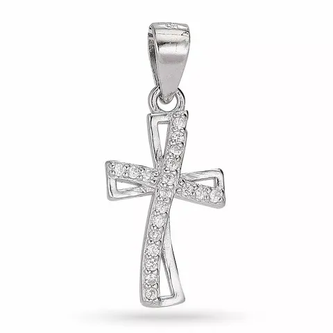 Näytepakkaukset risti zirkoni riipus  hopeaa