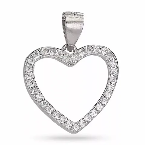 sydän zirkoni riipus  hopeaa