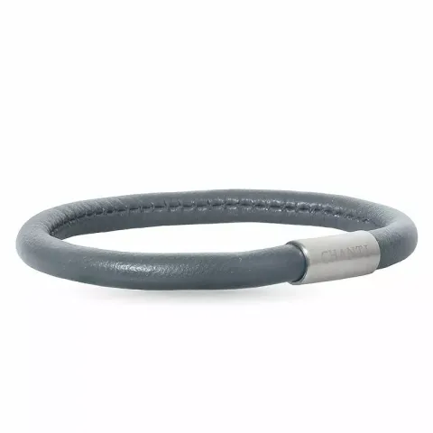 harmaa nahasta rannekoru teräs x 6 mm